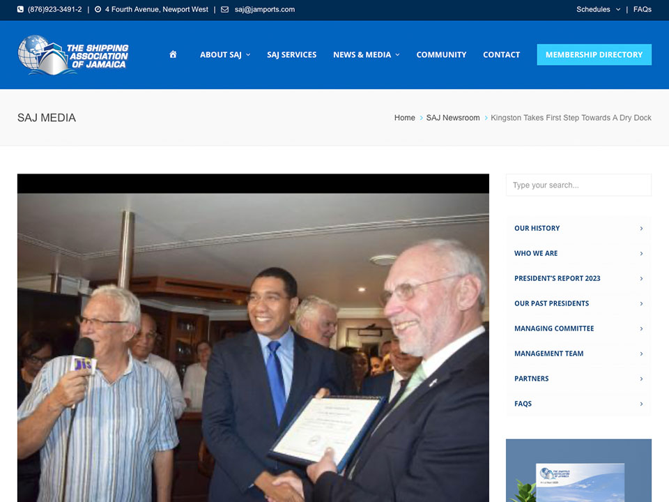 PM Welcomes Ship Repair Company to Local Economy